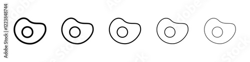 Fried egg icon Vector logo sign