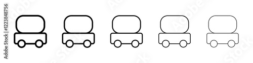 Fuel truck icon Vector logo sign