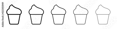 Ice cream icon Vector logo sign