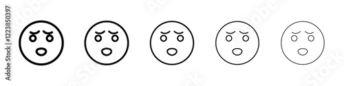 Incredulous emoji icon Vector logo sign
