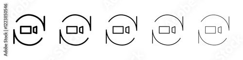 Invert camera icon Vector logo sign