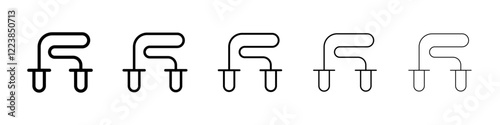 Jumping rope icon Vector logo sign