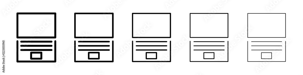 Laptop icon Vector logo sign Laptop icon Vector logo sign