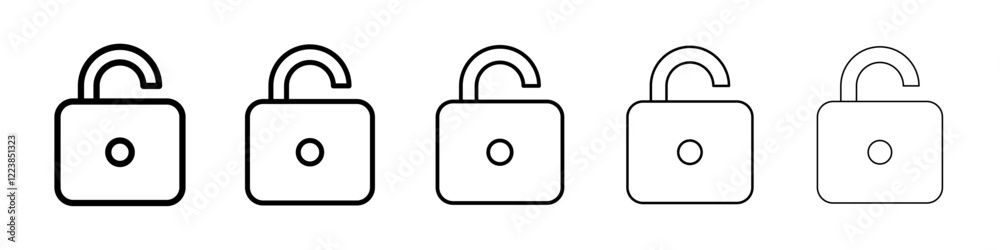 Lock icon Vector logo sign