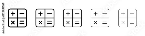Mathematics icon Vector logo sign