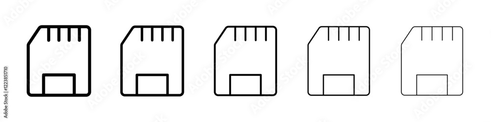 Memory card icon Vector logo sign Memory card icon Vector logo sign