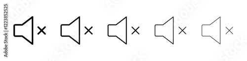 No volume icon Vector logo sign