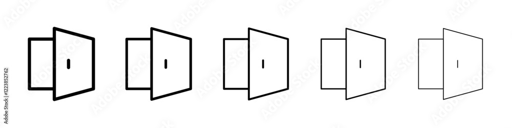 Open door icon Vector logo sign Open door icon Vector logo sign