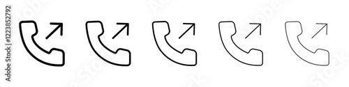 Outgoing call icon Vector logo sign