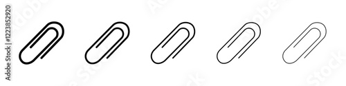Paper clip icon Vector logo sign