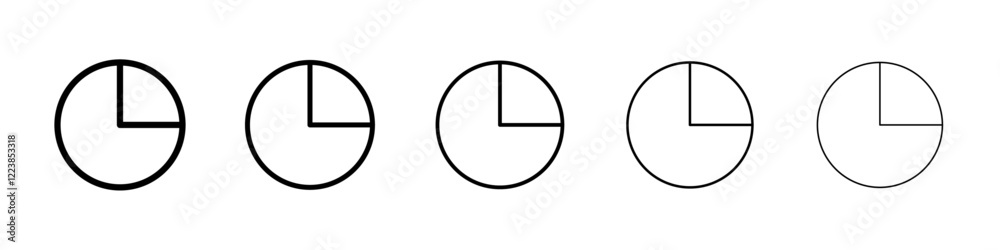 Pie chart icon Vector logo sign Pie chart icon Vector logo sign