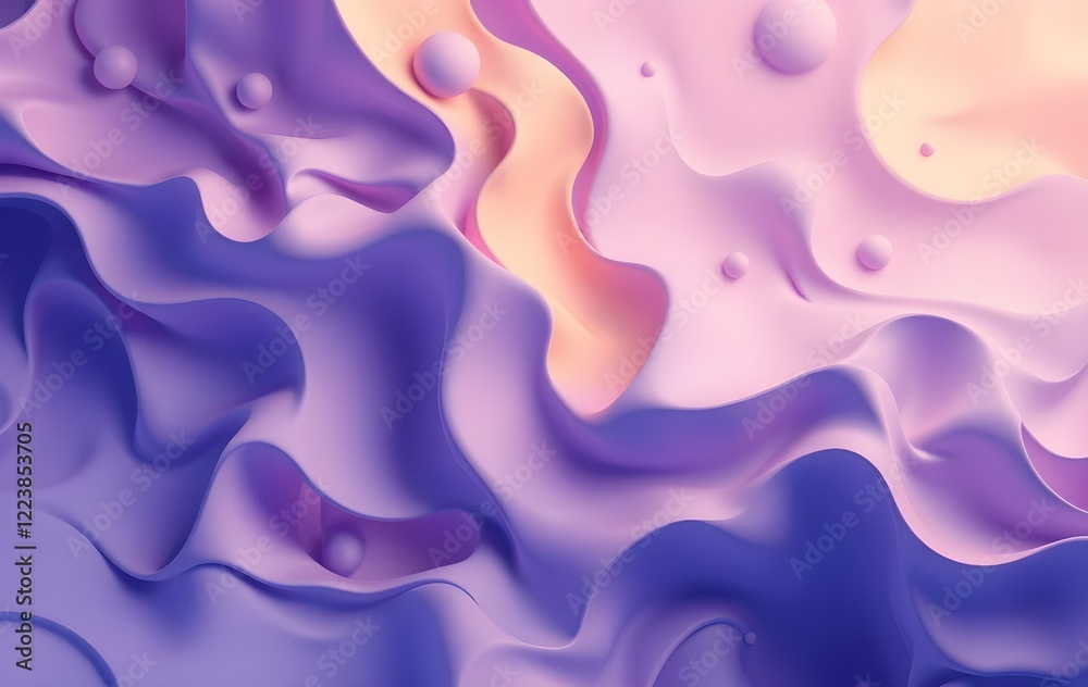 Obraz premium Abstract Wave element Background 3d Rendering, Colorful modern