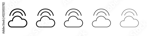 Rainbow icon Vector logo sign
