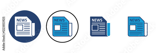 Newspaper icon vector. news paper vector sign