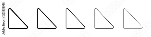 Right angle icon Vector logo sign