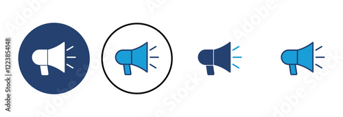 Megaphone icon vector. Loudspeaker icon vector.