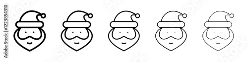 Santa clause icon Vector logo sign