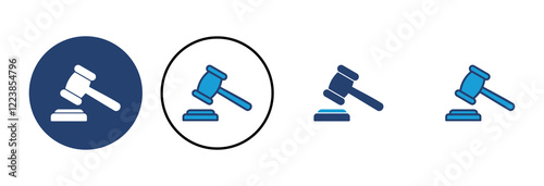 Gavel icon vector. judge gavel icon vector. law icon vector. auction hammer