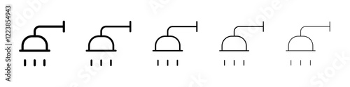 Shower icon Vector logo sign
