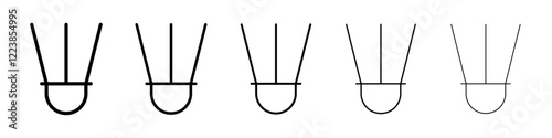 Shuttlecock icon Vector logo sign
