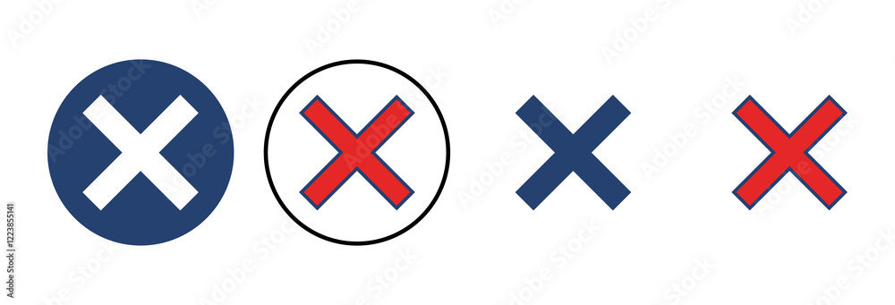 Obraz premium Close vector icon. Delete icon vector. cross sign