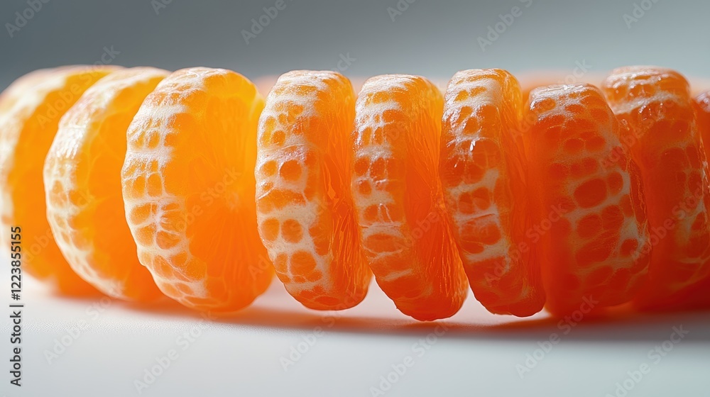 Vibrant Mandarin Orange Peel Segments: A Close-Up Photography Vibrant Mandarin Orange Peel Segments: A Close-Up Photography