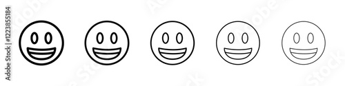 Smiling emoji icon Vector logo sign