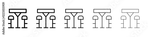 Table stool icon Vector logo sign
