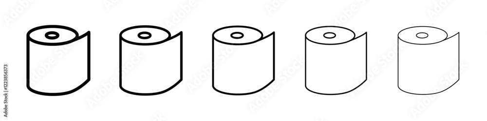 Toilet paper icon Vector logo sign
