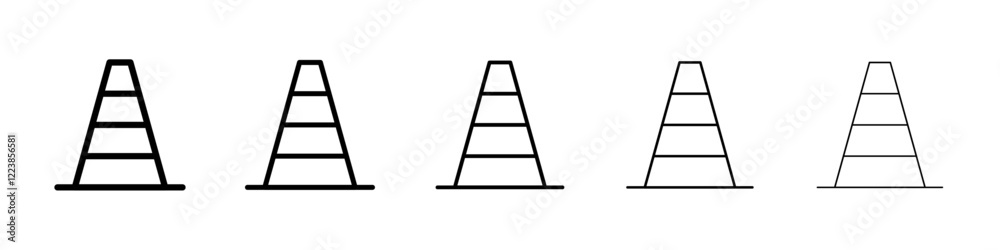 Traffic cone icon Vector logo sign Traffic cone icon Vector logo sign