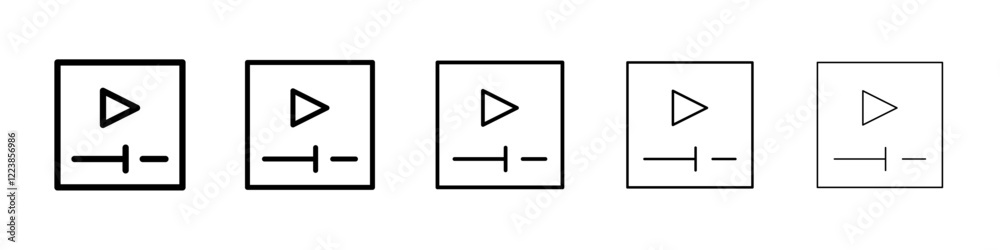Video clip icon Vector logo sign Video clip icon Vector logo sign