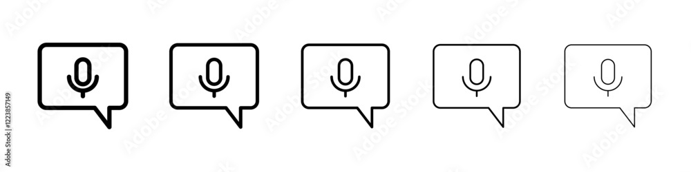 Voice message icon Vector logo sign