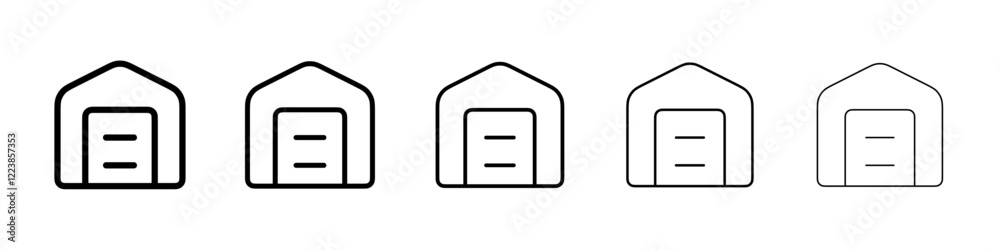 Warehouse icon Vector logo sign Warehouse icon Vector logo sign