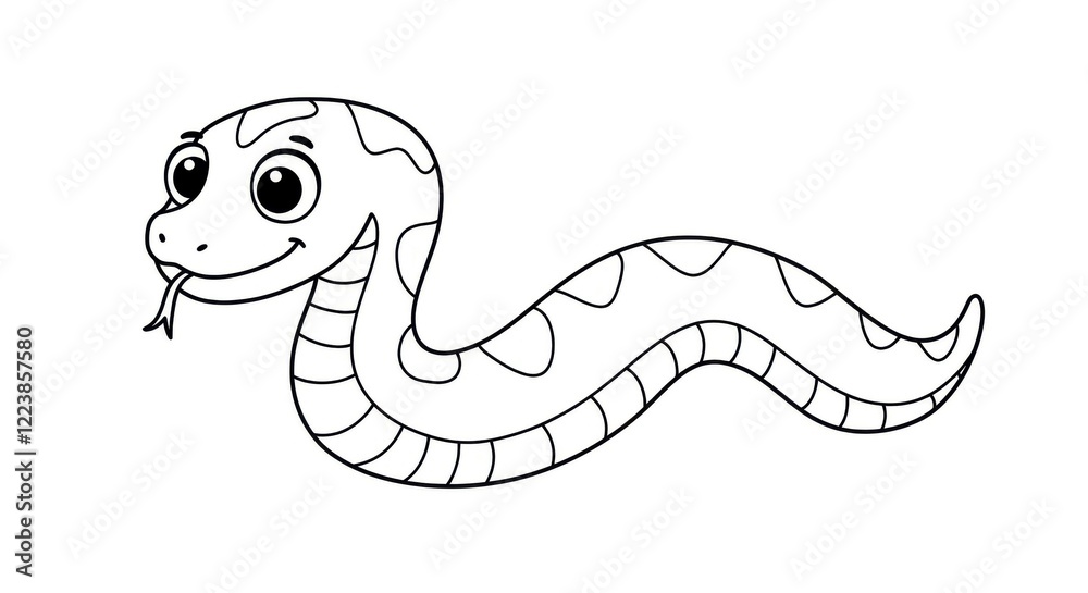 Fototapeta premium Coloring Page Simple Illustrations for Kids Books/Coloring Books.