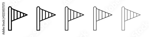 windsock icon Vector logo sign