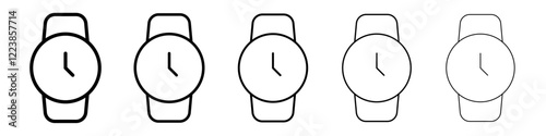 Wrist watch icon Vector logo sign