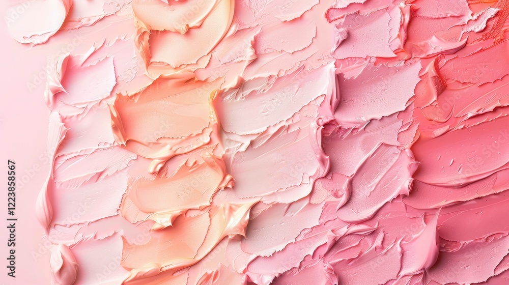 Textured abstract background with delicate shades of pink, peach, and cream, showcasing the interplay of colors and brush strokes for creative projects and designs. Textured abstract background with delicate shades of pink, peach, and cream, showcasing the interplay of colors and brush strokes for creative projects and designs.
