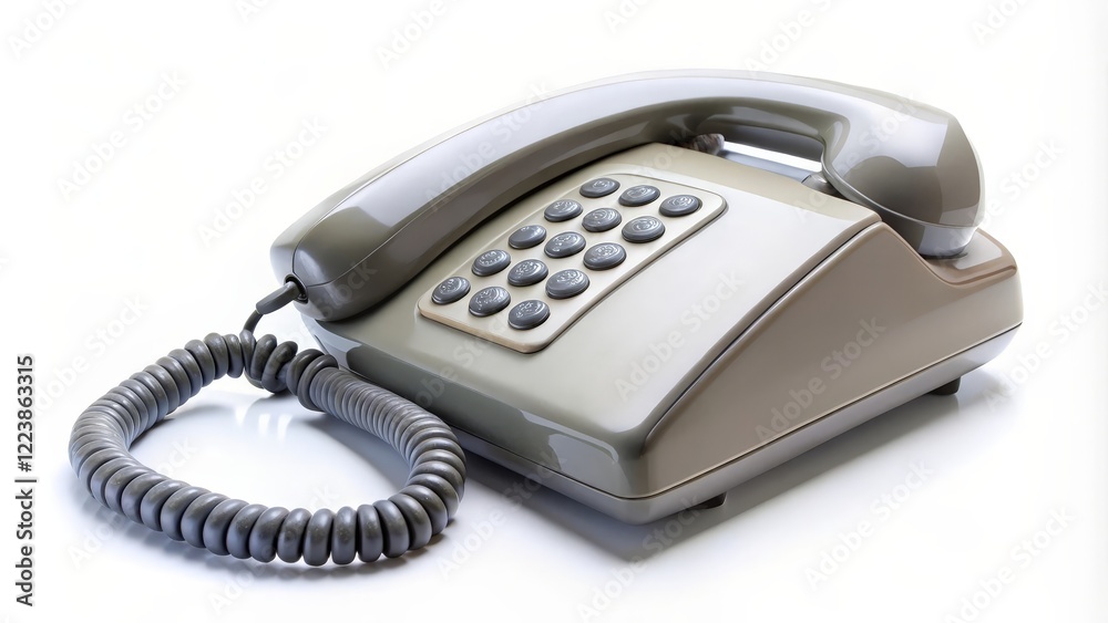 Gray Rotary Telephone