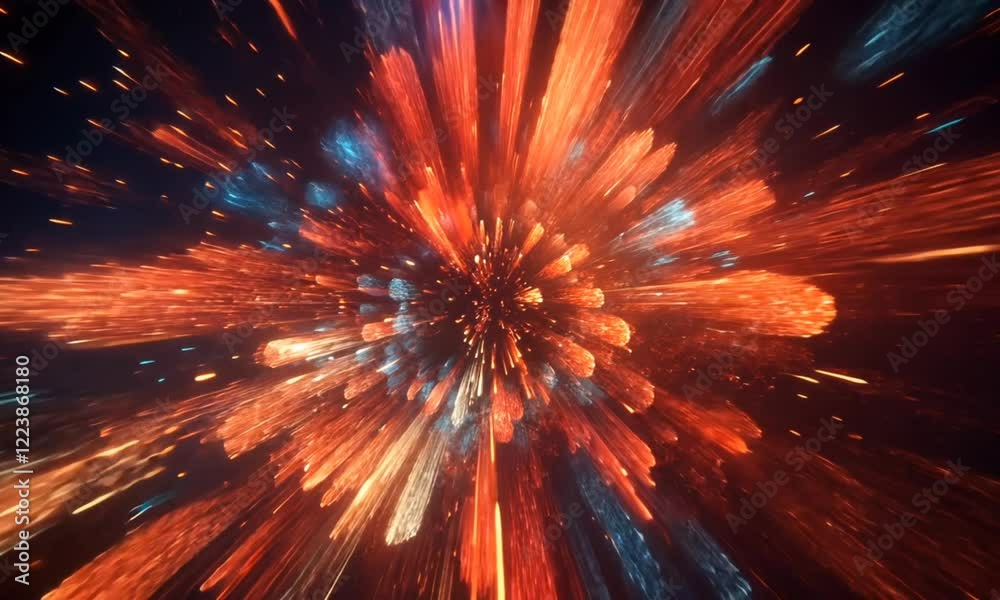Exploring the vibrant display of cosmic energy in a stunning galaxy simulation