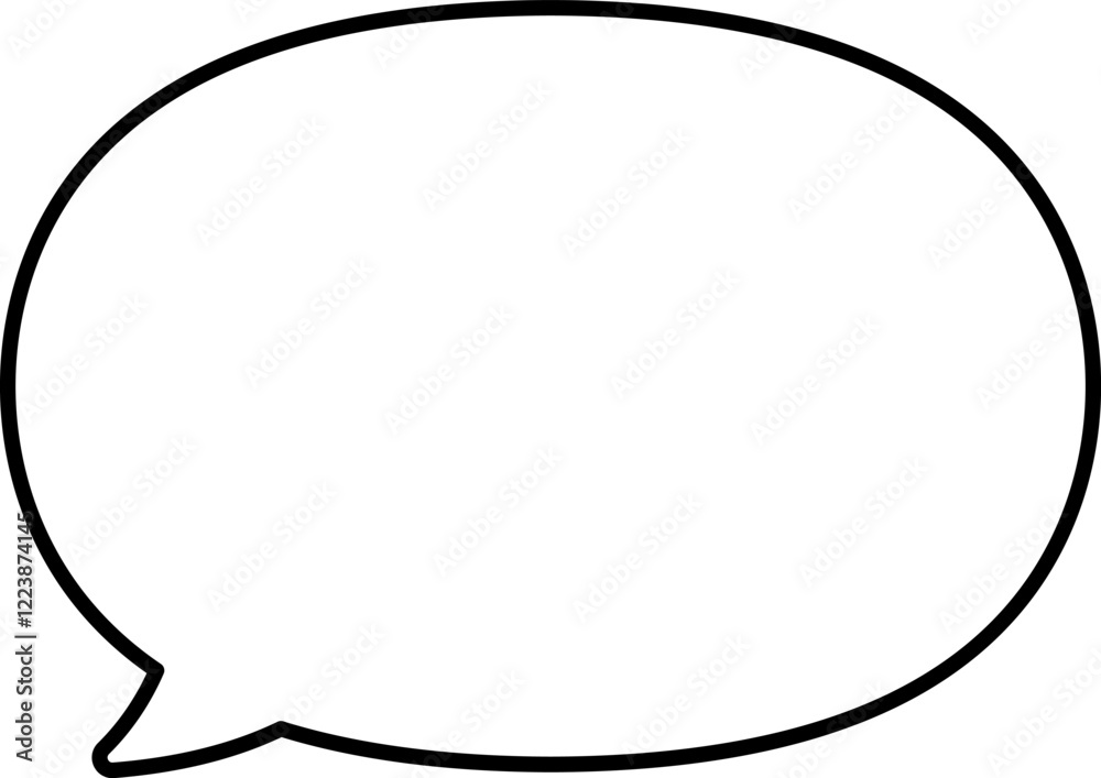 シンプルな吹き出しのベクターイラスト 白黒 モノクロ シンプルな吹き出しのベクターイラスト 白黒 モノクロ