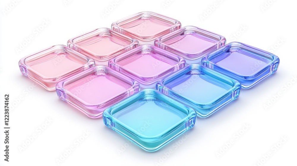 Pastel Colored Glass Square Tiles Abstract Background Design Pastel Colored Glass Square Tiles Abstract Background Design
