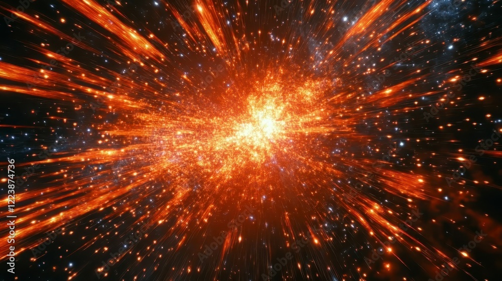 Cosmic Explosion Fiery Nebula Starburst Galactic Burst Space Background Cosmic Explosion Fiery Nebula Starburst Galactic Burst Space Background