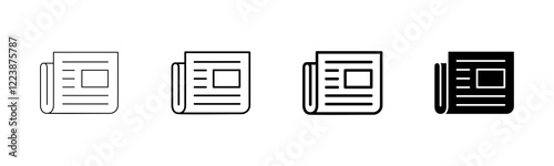 Newspaper icon vector isolated on white background. news paper icon vector