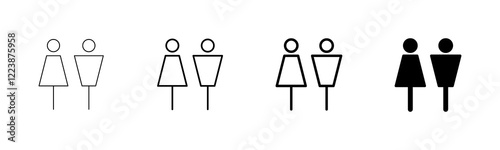 Man and woman icon vector isolated on white background. male and female symbol