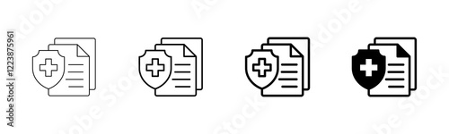 Medical insurance icon vector isolated on white background. health insurance icon