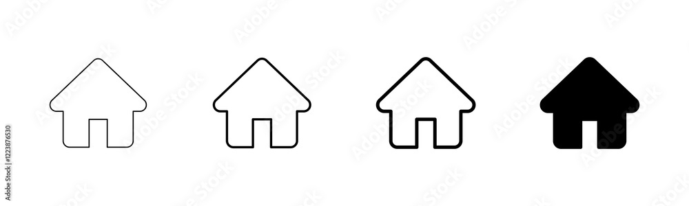 Home icon vector isolated on white background. House vector icon. Address Home icon vector isolated on white background. House vector icon. Address