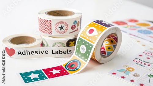 Colorful Adhesive Label Rolls
