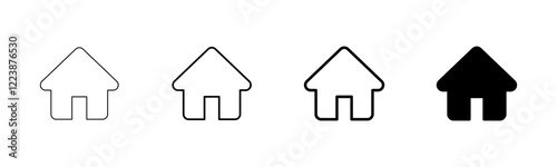 Home icon vector isolated on white background. House vector icon. Address