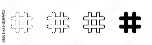 Hashtag icon vector isolated on white background. hashtag vector icon