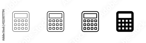 Calculator icon vector isolated on white background. Calculator vector icon. Accounting icon